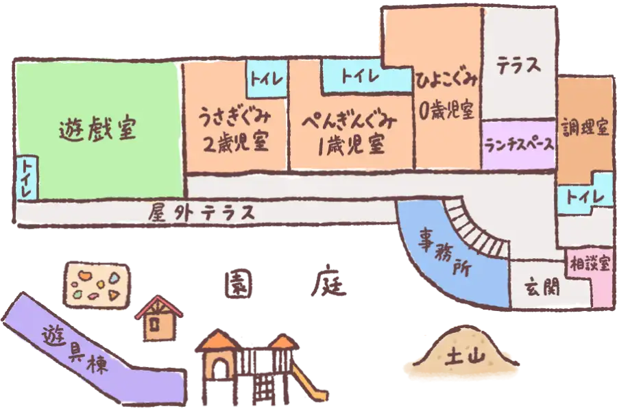1Fの見取図